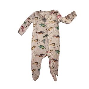 Caden Lane Gone Fishing Baby Footie size 0-3 months